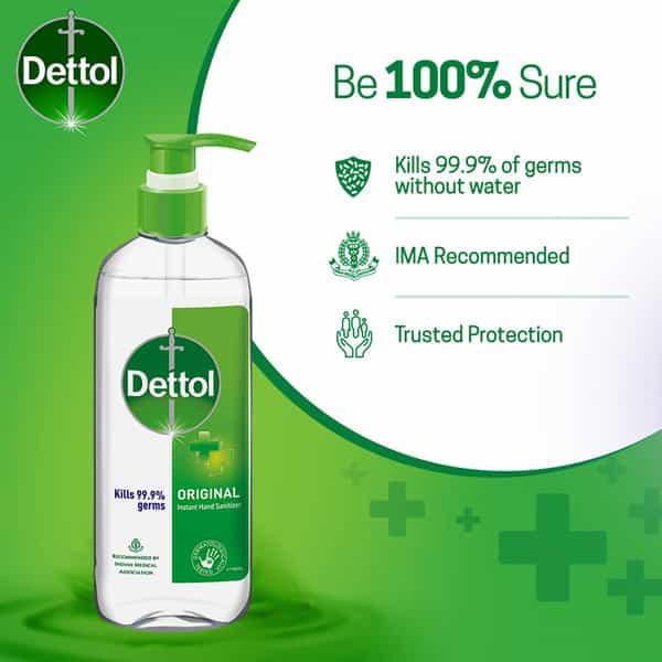 Dettol Original Germ Protection Alcohol Based Hand Sanitizer Pump - 500Ml