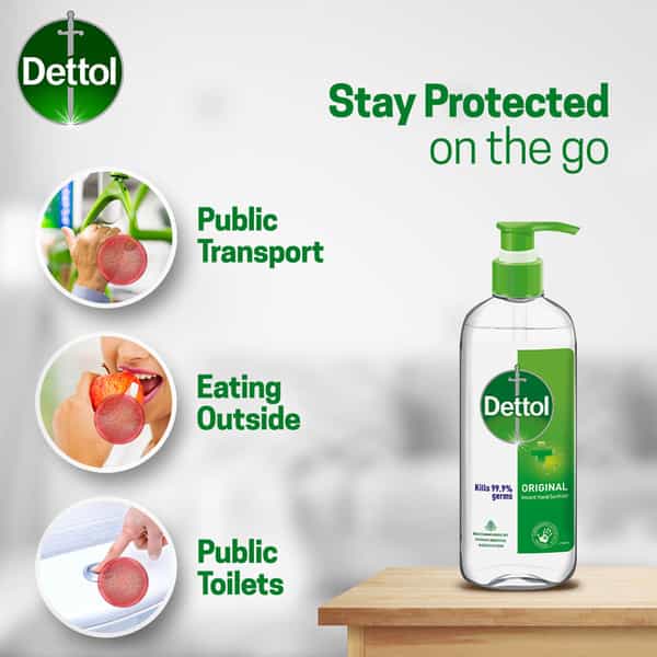 Dettol Original Germ Protection Alcohol Based Hand Sanitizer Pump - 500Ml