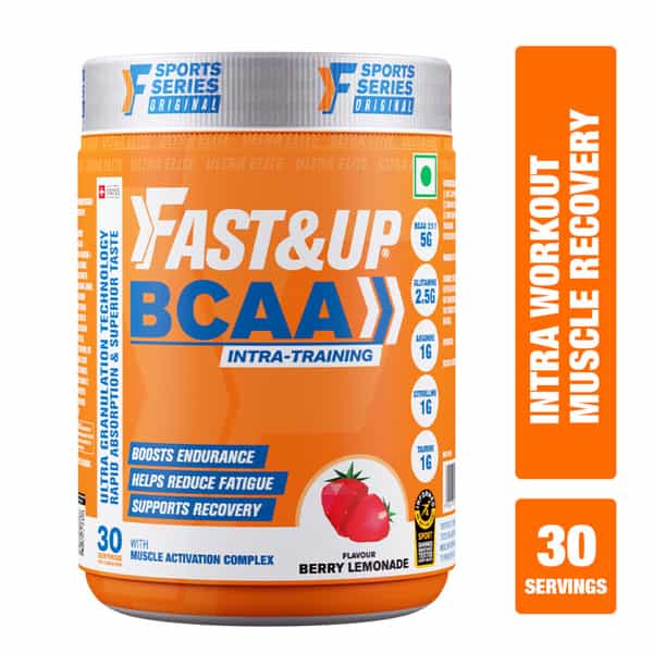Fast&Up Bcaa Advanced With Glutamine | Citrulline | L-Arginine & Taurine - Berry Lemonade Flavour