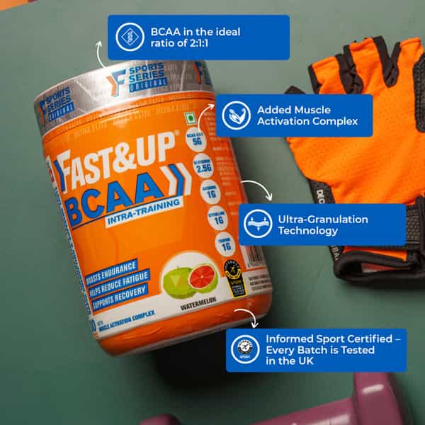 Fast&Up Bcaa Advanced With Glutamine | Citrulline | L-Arginine & Taurine - Berry Lemonade Flavour