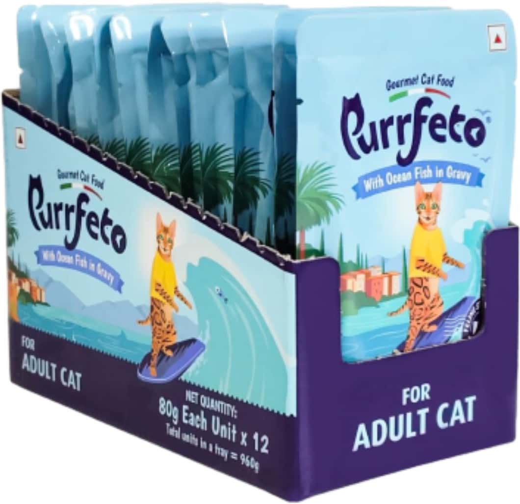 Purrfeto Adult Wet Cat Food | Oceanfish In Gravy |80 Gms (pack Of 48)