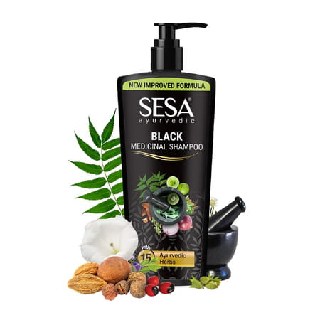 Sesa Ayurvedic Medicinal Shampoo Hair Fall Control Bhringraj No Parabens - 500 Ml