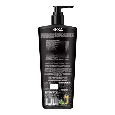 Sesa Ayurvedic Medicinal Shampoo Hair Fall Control Bhringraj No Parabens - 500 Ml