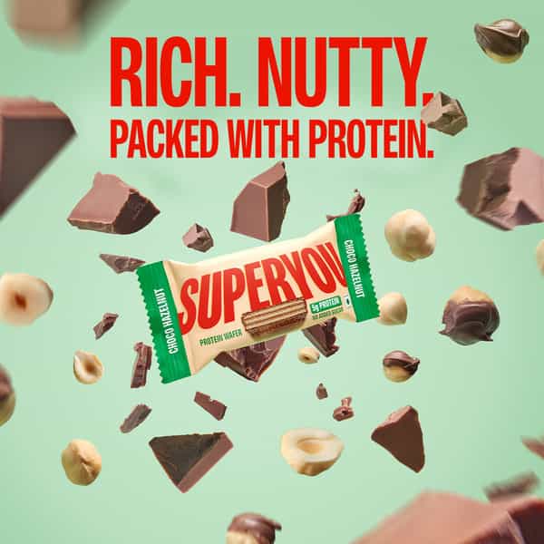 Superyou Choco Hazelnut Protein Wafer Mini Bars (Pack Of 10) | 5G Protein | Made With Atta & Jowar