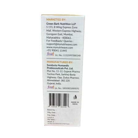 Nutriwave Gut Reboot Sachets For Gut Health & Digestion | Orange Flavour | 15 X 2.5G Powder Sachets