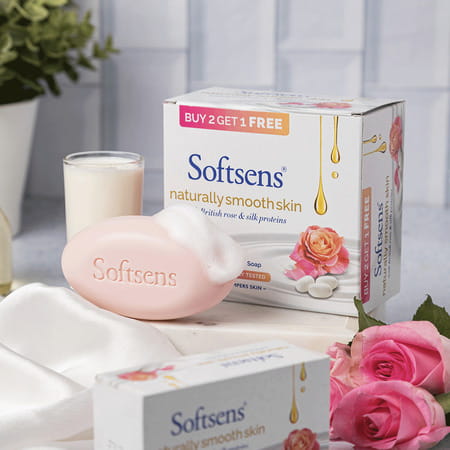 Naturally Smooth Skin Cream Bar Soap (100g X 3 Multipack)