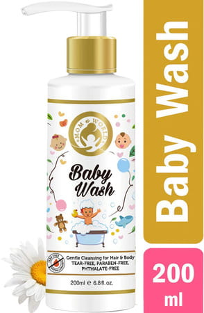 Mom & World Baby Care Combo -Diaper Rash Cream + Baby Wash+ Nourishing Lotion + Nourishing Oil