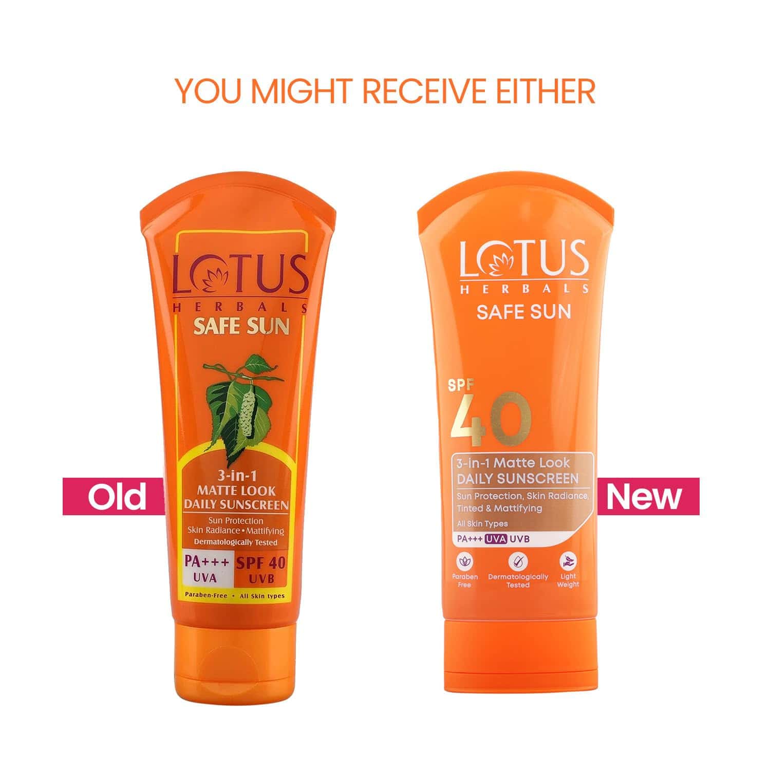 Lotus Safe Sun 3 In 1 Matte-look Daily Sunblock Pa+++ Spf-40 Cream 50 Gm