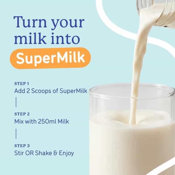 Gritzo Supermilk Weight+ (2-6Y Boy & Girl) | 4G Protein Powder (Creamy Vanilla | 400G)