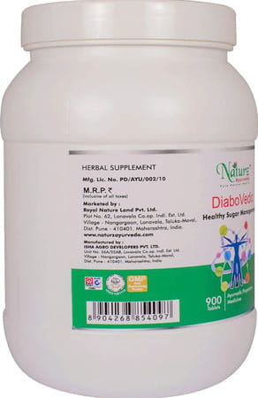Naturz Ayurveda Diabovedic - 900 Tablets (Pack Of 4)