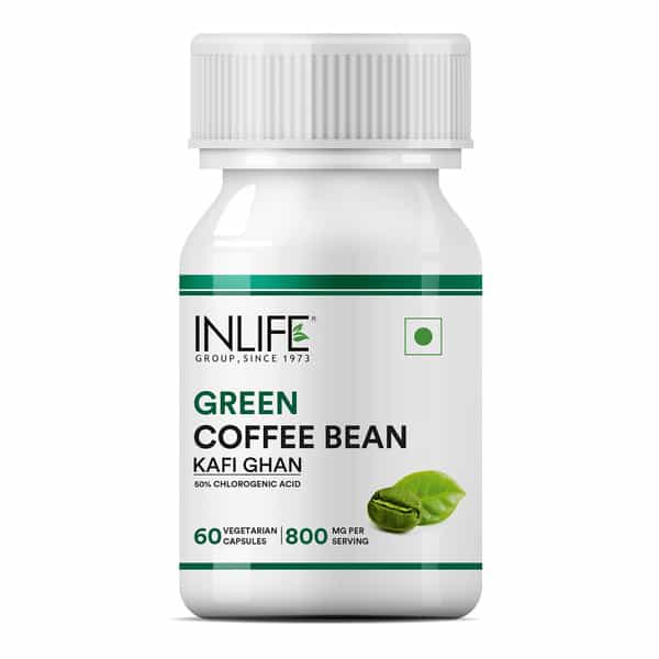Inlife Green Coffee Beans Extract (50% Chlorogenic Acid) Weight Management 800Mg -60 Veg. Capsules