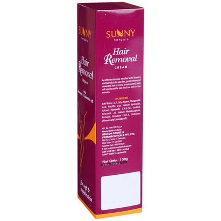 Sunny Herbals Hair Removal Cream With Aloevera And Calendula 100 Gm