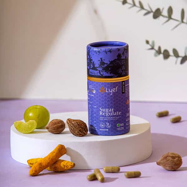 Lyef Sugar Regulate - Ayurveda Supplement To Support Healthy Blood Sugar Levels - 100% Veg)
