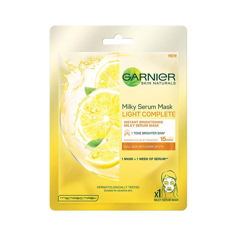 Buy Garnier Skin Naturals, Light Complete, Face Serum Sheet Mask (Yellow) 30g Online get Upto