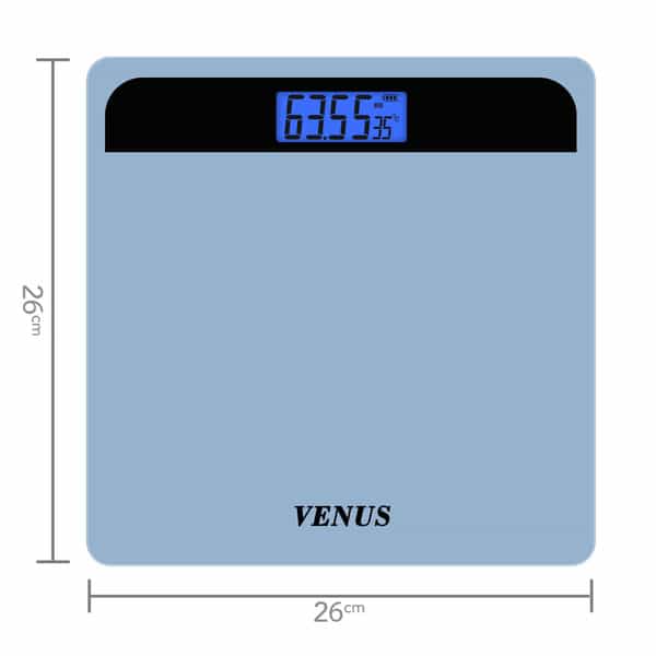 Venus (India) Electronic Digital Personal Bathroom Weight Machine | Upto 180Kg | Eps-2799-New-Black