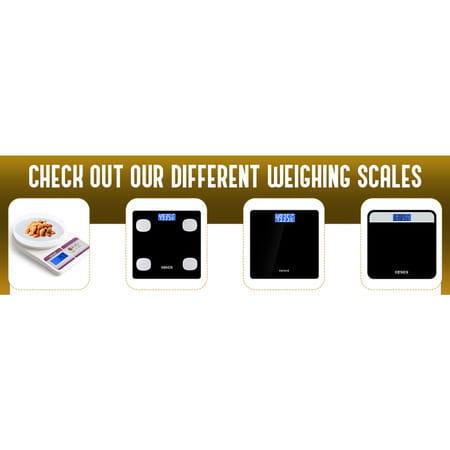 Venus (India) Electronic Digital Personal Bathroom Weight Machine | Upto 180kg | Eps-2799-New-Black
