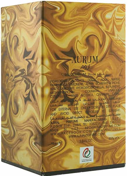 Ajmal Aurum Edp 75Ml Perfume For Women And Asher Cp Oil Alcohol-Free Attar 12Ml For Unisex