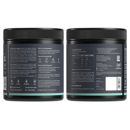 Nutrabay Pure Micronised Creatine Monohydrate Powder | Trustified Certified | 3g/Serving - 150g