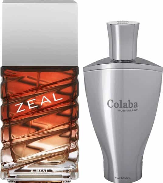 Ajmal Zeal Edp 100Ml Perfume For Men And Colaba Mukhallat Cp Attar 14Ml For Unisex
