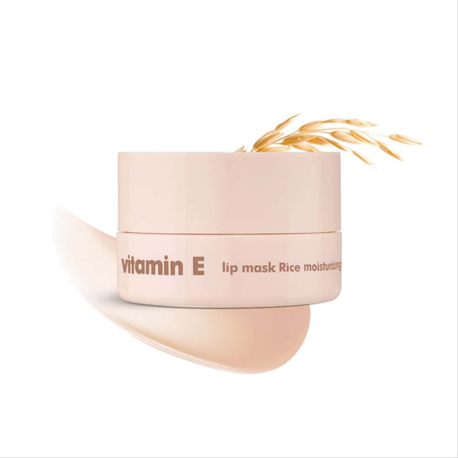 The Face Shop Vitamin E Korean Soothing Rice Lip Mask | Shea Butter | For Soft Hydrated Lips - 14g