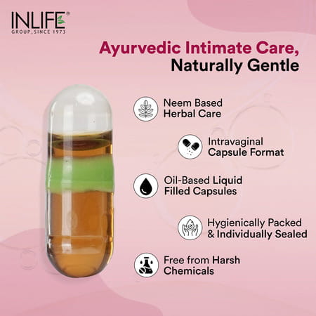 Inlife Vaginal Health Capsules | For Hygiene Support | 60 Count