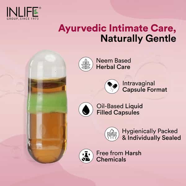 Inlife Vaginal Health Capsules | For Hygiene Support | 60 Count