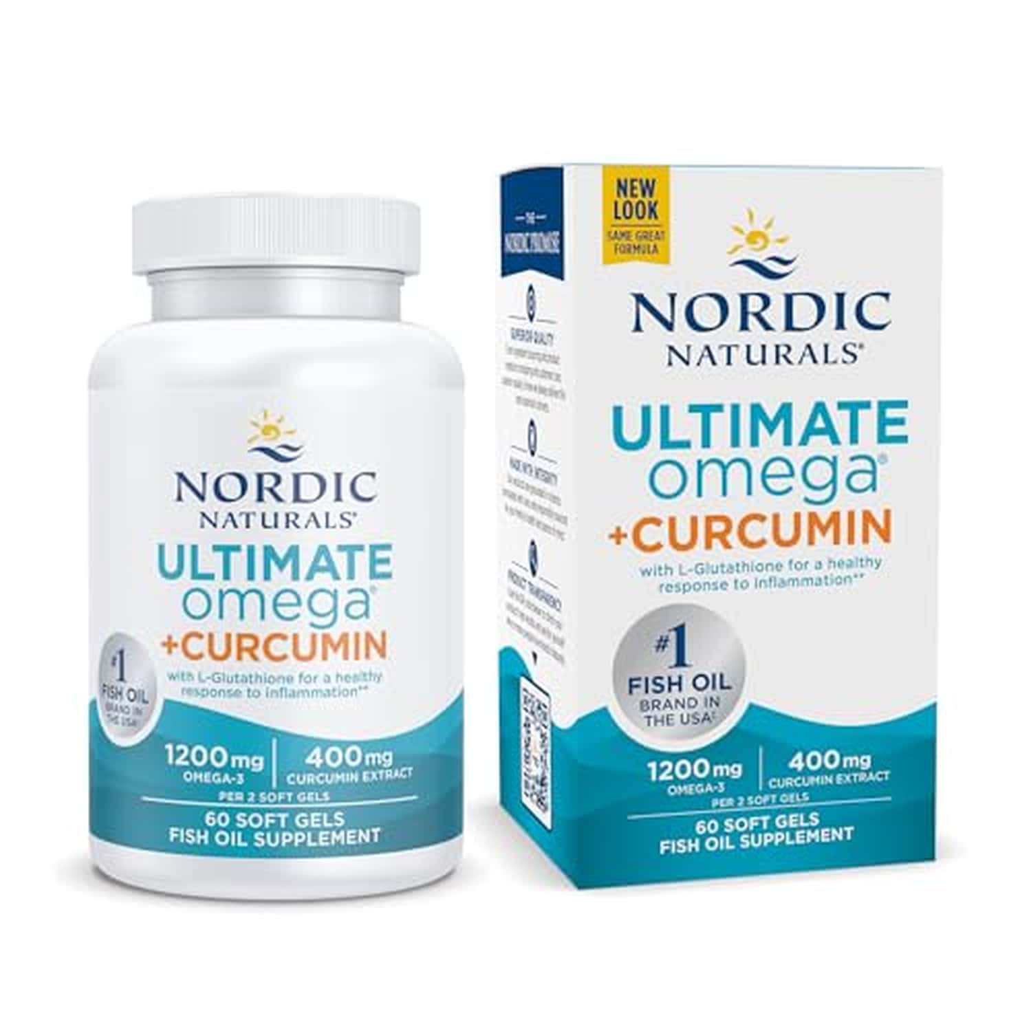 Nordic Naturals Omega Curcumin Omega 3 Fish Oil Epa Dha Optimized Curcumin L- Glutathione 60 Softgel