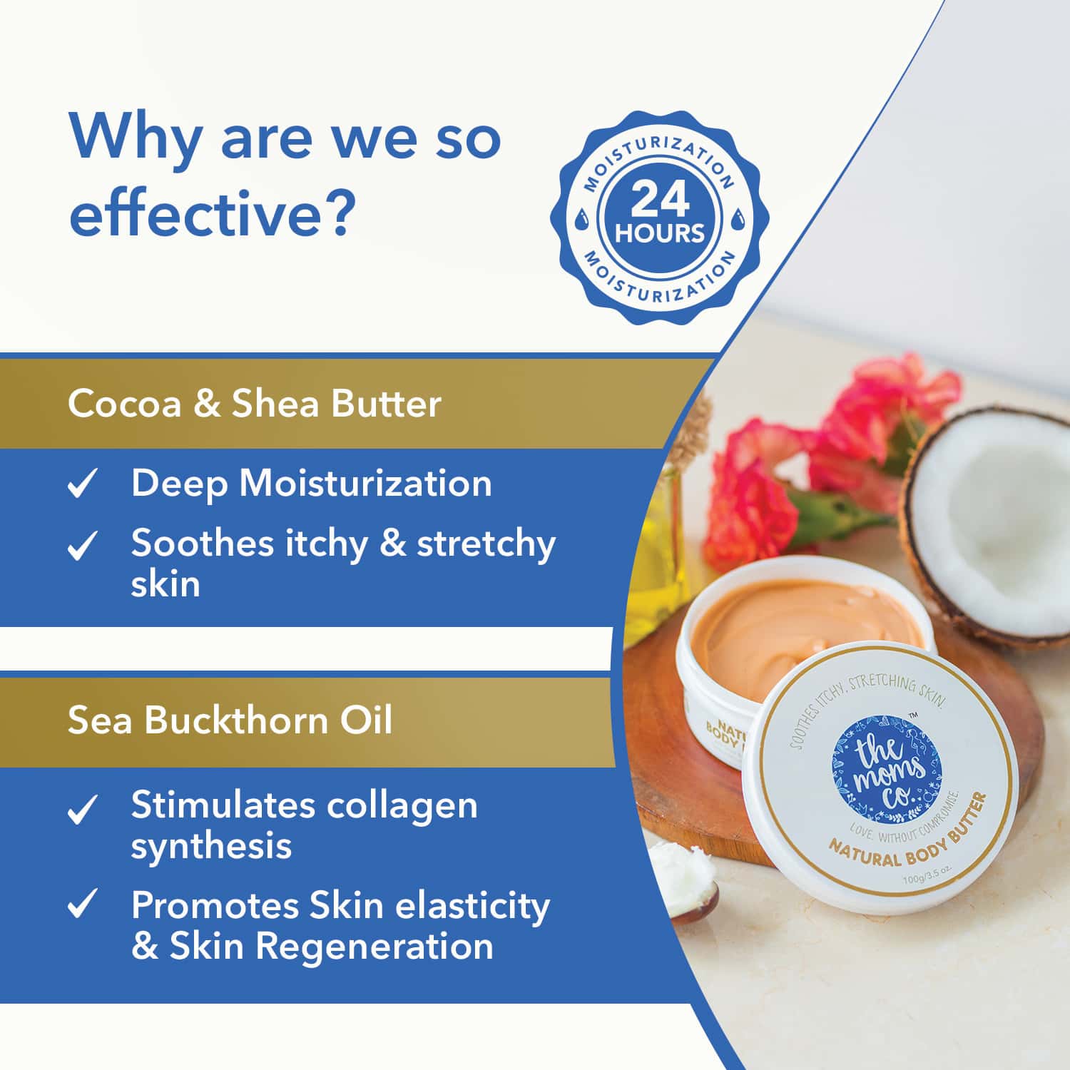 Buy The Moms Co. Natural Body Butter Container Of 200 G Online at Flat 18 OFF* PharmEasy