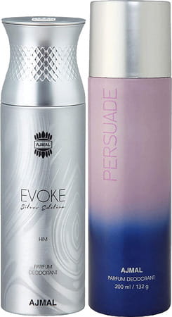 Ajmal Evoke Silver Edition For Him For Men And Persuade For Men & Women Each 200ml (Total 400ml)