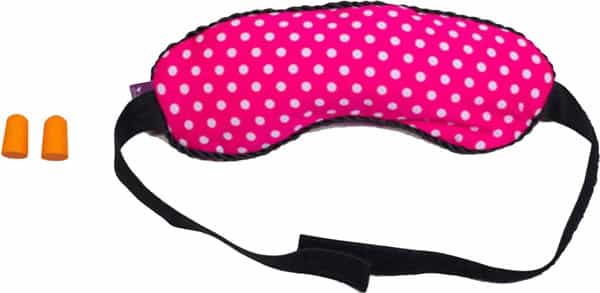 Viaggi Micro-Beads Eye Mask With Ear Plugs-Pink