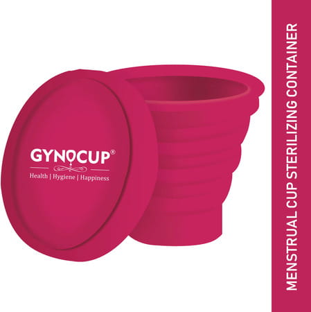 Gynocup Premium Menstrual Cup For Women Pink| Small Size With Sterilizer Container (Combo)