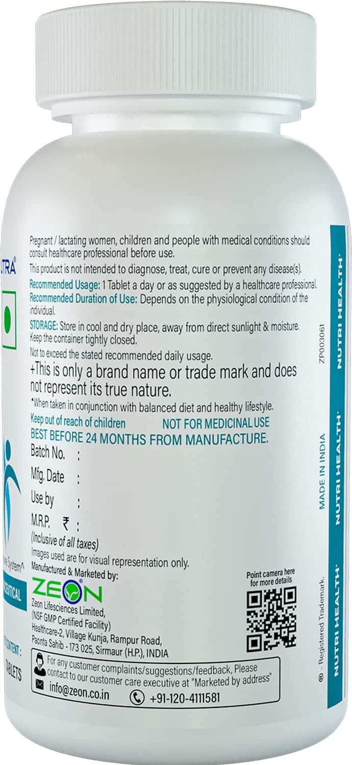 Buy ZEONUTRA NUTRIHEALTHMULTIVITAMIN & MULTIMINERALS 60 TABLET BOTTLE