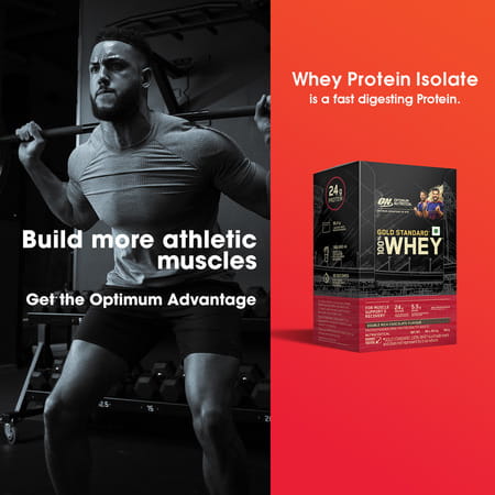 Optimum Nutrition (On) Gold Standard 100% Whey Protein Double Rich Chocolate 5X30.4g Sachet 152 Gm