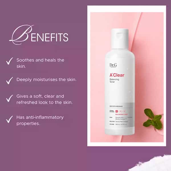 Dr.g A'clear Balancing Toner - Korean Skin Care Toner - 200Ml