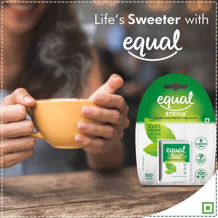 Equal Stevia 100% Natural Sweetness From Stevia- 10g (Pack Of 100 Tablets)