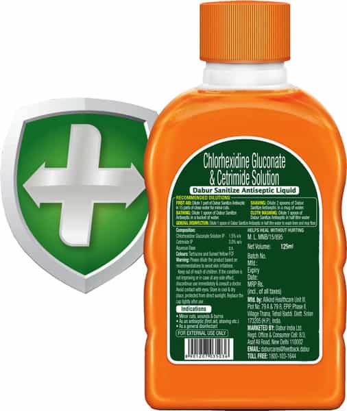 Dabur Sanitize Antiseptic Liquid - 125 Ml