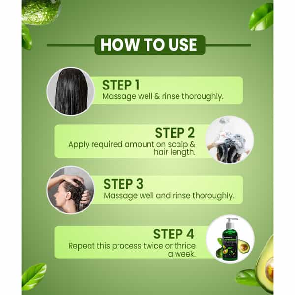 Sheopal's Avocado Shampoo For Smooth & Nourished-Looking Hair | 200Ml