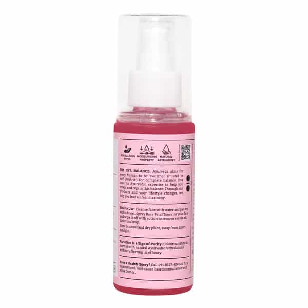 Jiva Rose Water Plain 100Ml (Pack Of 5) | Pure Gulab Jal | For All Skin Types | Natural Skin Toner