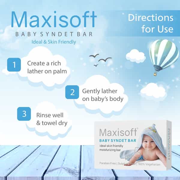 Maxisoft Baby Syndet | Skin Friendly Moisturizing | Bar | 75 Gm | Pack Of 3