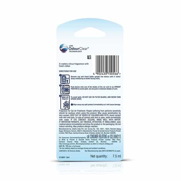 Ambi Pur Aqua Car Air Freshener Refill - 7.5Ml