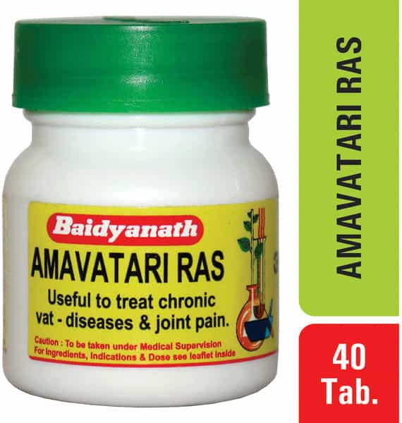 Baidyanath Asli Ayurved Amavatari Ras 40 Tablets (Pack Of 3) Helps Decrease Pain Joint Care