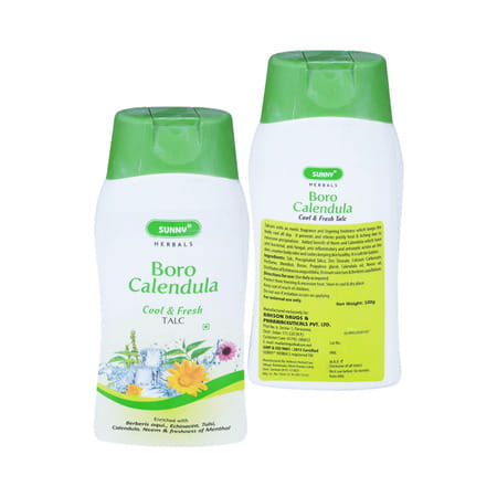 Sunny Herbals Boro Calendula Cool And Fresh Talcum Powder 100 Gm