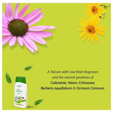 Sunny Herbals Boro Calendula Cool And Fresh Talcum Powder 100 Gm