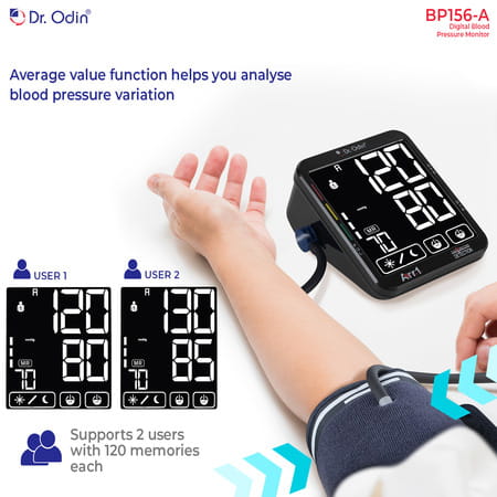 Dr. Odin Bp156 Digital Blood Pressure Monitor Touch Screen Talking Function Memory 1 No'S
