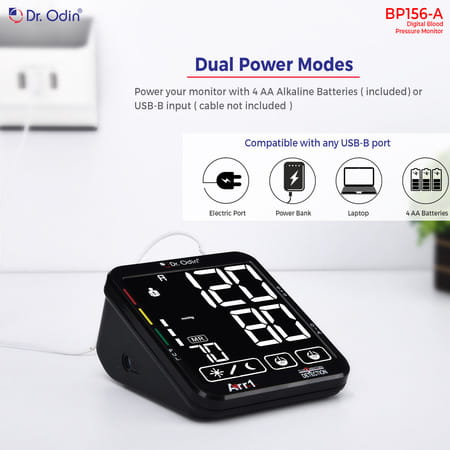 Dr. Odin Bp156 Digital Blood Pressure Monitor Touch Screen Talking Function Memory 1 No'S