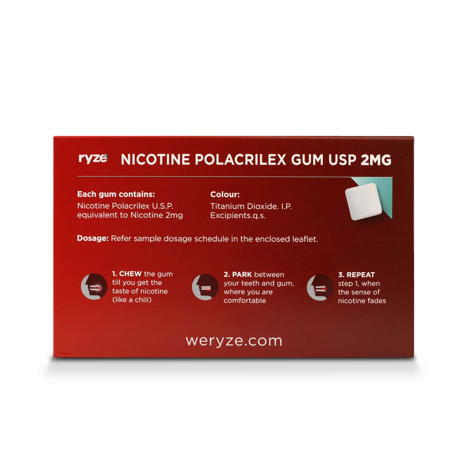 Buy RYZE NICOTINE GUM 2MG I SOFT CHEW EASY ON THROAT I FROSTY MINT (9
