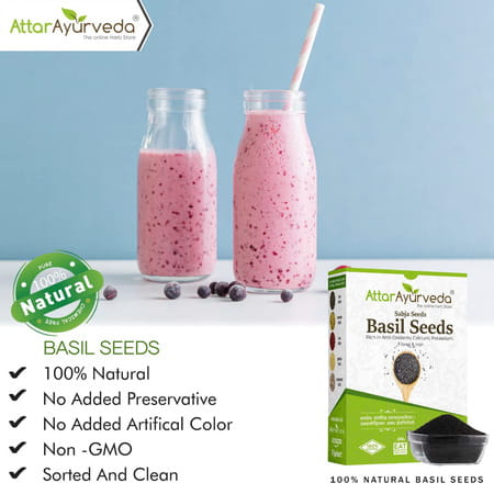 Attar Ayurveda Sabja Basil Seeds - 500 Gm