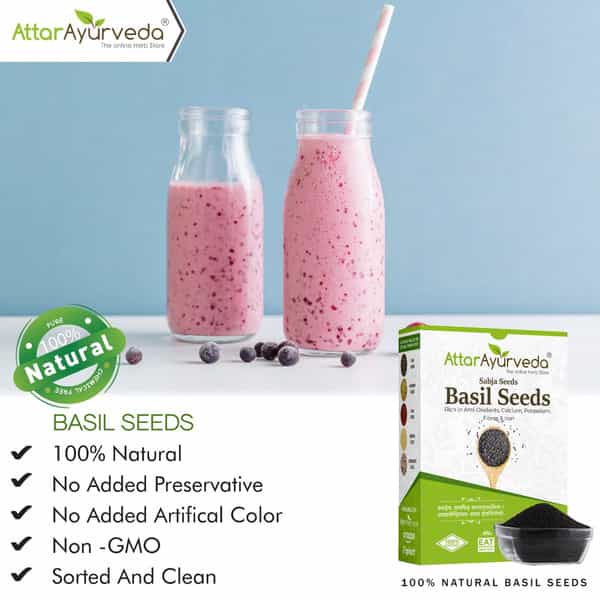 Attar Ayurveda Sabja Basil Seeds - 500 Gm