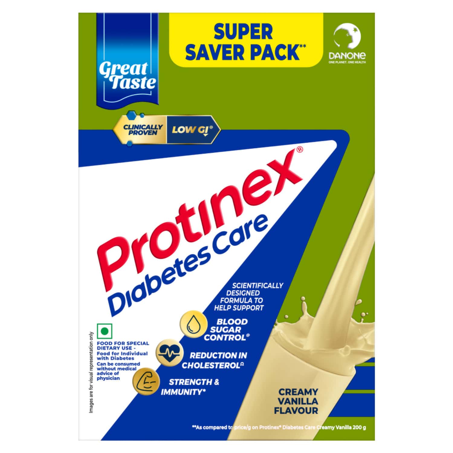 Protinex Diabetes Care | Creamy Vanilla Flavour Nutrition Drink Powder | Box 1 Kg