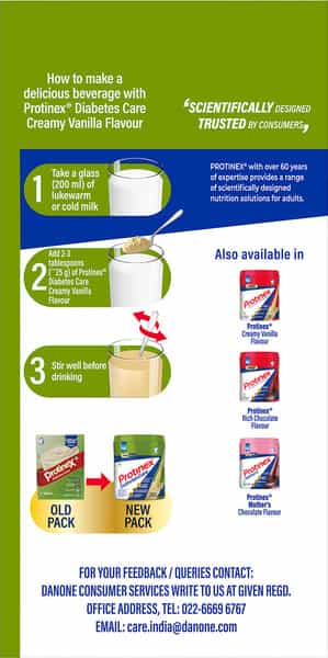 Protinex Diabetes Care | Creamy Vanilla Flavour Nutrition Drink Powder | Box 1 Kg